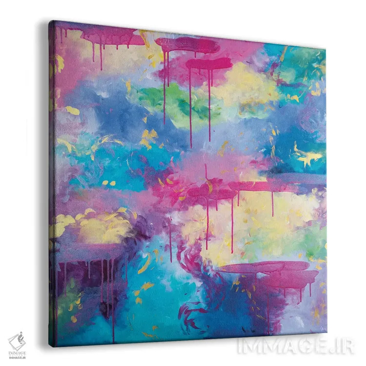 تابلو انتزاعی امکان های بی پایان اثر جولیا بادو - نمای پرسپکتیو محصول