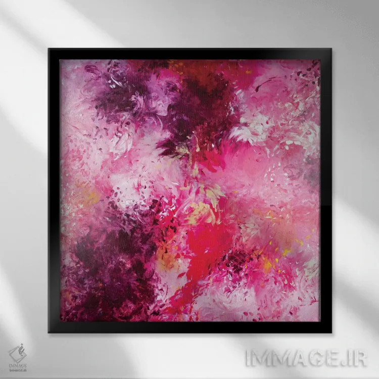 تابلو انتزاعی غریزه اثر جولیا بادو - نمای قابدار مشکی