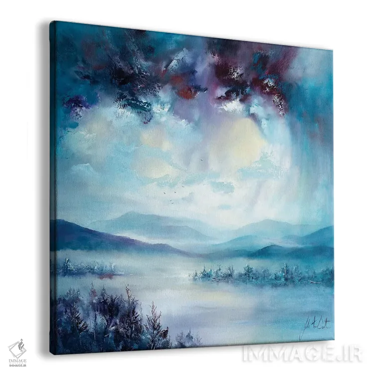 تابلو انتزاعی مه انگلیسی اثر جولی ان اسکات - نمای پرسپکتیو محصول