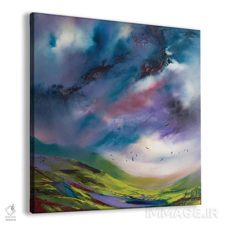 تابلو انتزاعی پروازهای خیال ۶ اثر جولی ان اسکات - نمای پرسپکتیو محصول