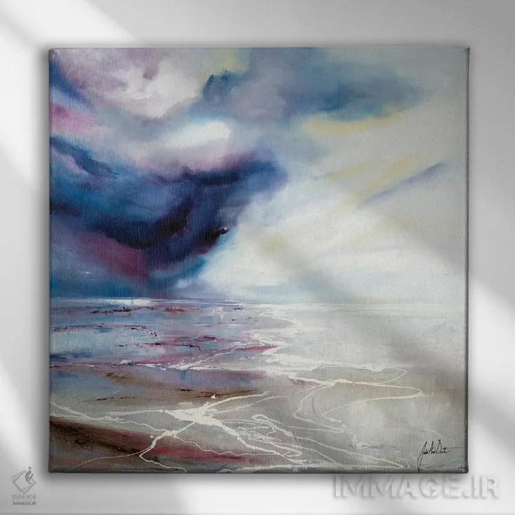 تابلو انتزاعی پروازهای خیال ۲ اثر جولی ان اسکات - نمای روبهرو روی دیوار