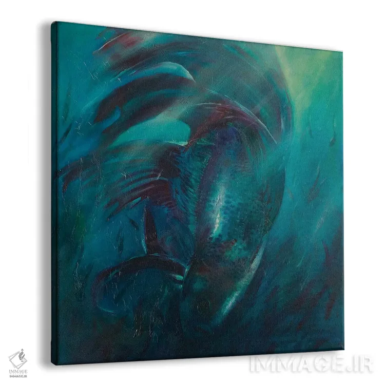 تابلو انتزاعی دریاهای آرامش ۲ اثر جولی ان اسکات - نمای پرسپکتیو محصول