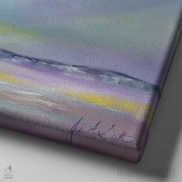 تابلو انتزاعی امید آینده اثر جولی ان اسکات - نمای نزدیک بافت بوم