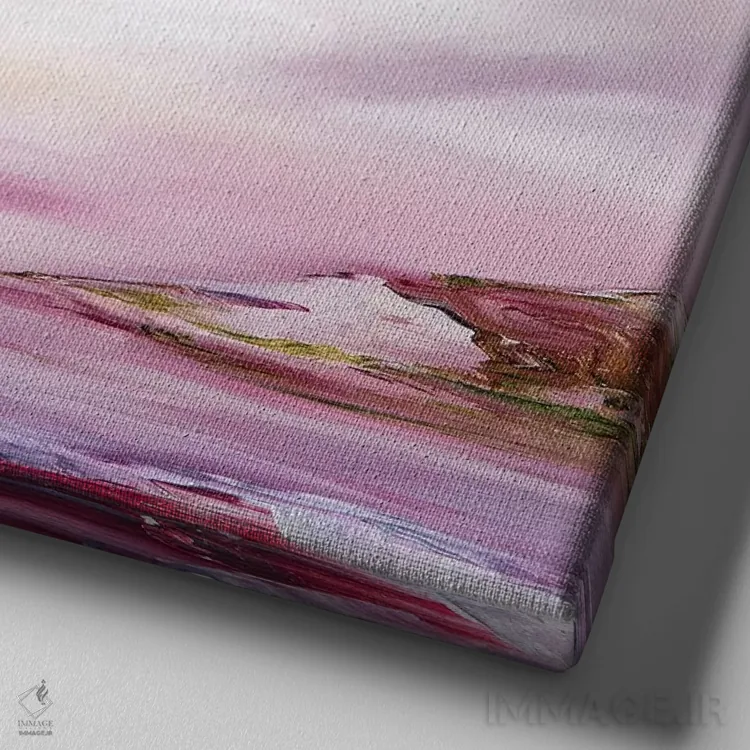 تابلو انتزاعی پروازهای خیال ۴ اثر جولی ان اسکات - نمای نزدیک بافت بوم