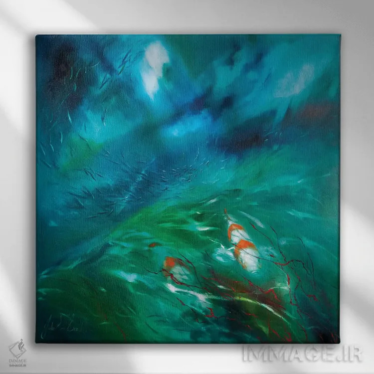 تابلو دکوراتیو دریاهای آرامش ۴ اثر جولی ان اسکات - نمای روبهرو روی دیوار