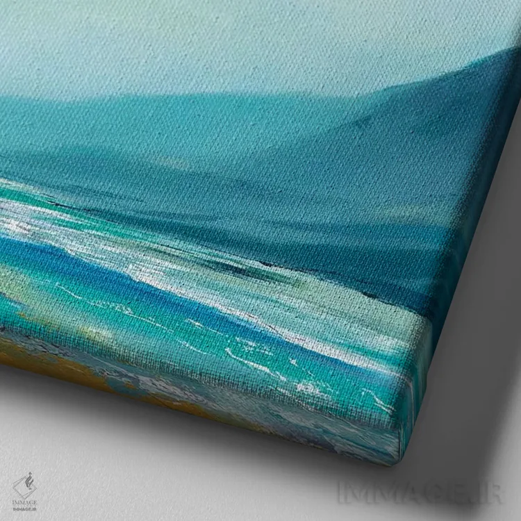 تابلو انتزاعی چیزی در راه است اثر جولی ان اسکات - نمای نزدیک بافت بوم