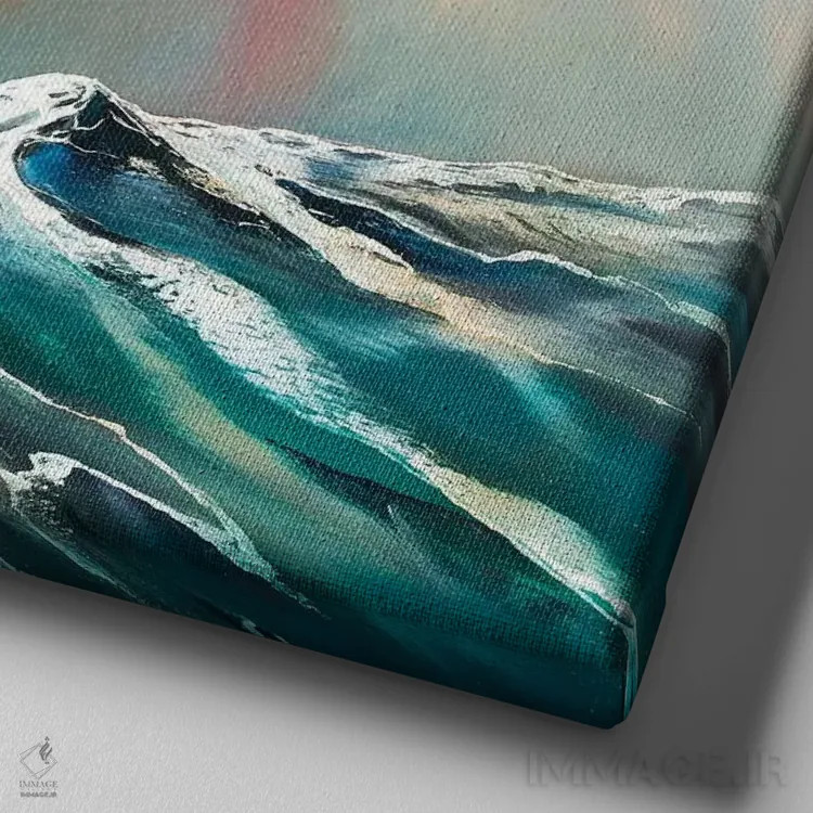 تابلو انتزاعی عشق بی پایان اثر جولی ان اسکات - نمای نزدیک بافت بوم