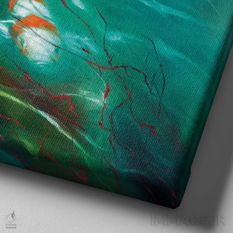 تابلو دکوراتیو دریاهای آرامش ۴ اثر جولی ان اسکات - نمای نزدیک بافت بوم