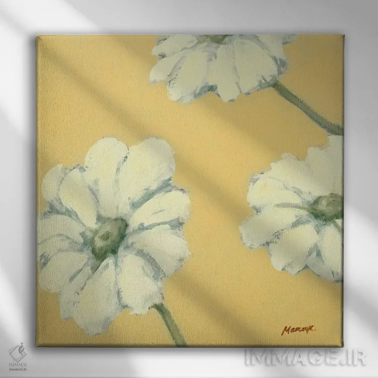 تابلو دکوراتیو مجموعه گل ها ۴ اثر جولیان مارکو - نمای روبهرو روی دیوار