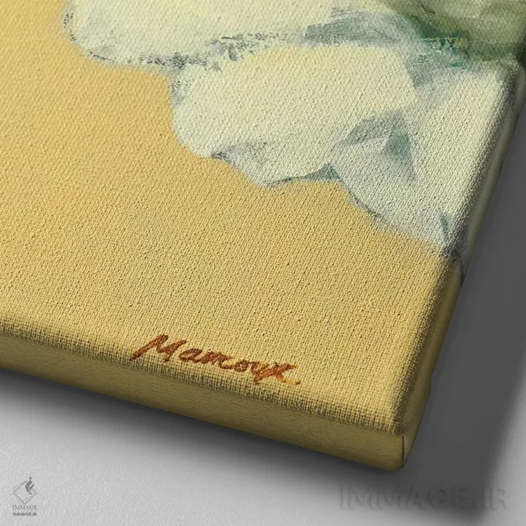 تابلو دکوراتیو مجموعه گل ها ۴ اثر جولیان مارکو - نمای نزدیک بافت بوم