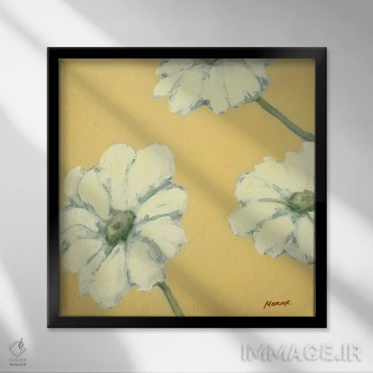 تابلو دکوراتیو مجموعه گل ها ۴ اثر جولیان مارکو - نمای قابدار مشکی