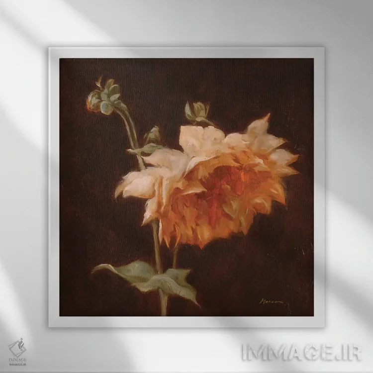 تابلو دکوراتیو گردهمایی گل ها ۳ اثر جولیان مارکو - نمای قابدار سفید