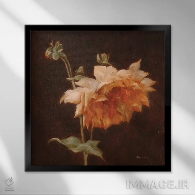 تابلو دکوراتیو گردهمایی گل ها ۳ اثر جولیان مارکو - نمای قابدار مشکی