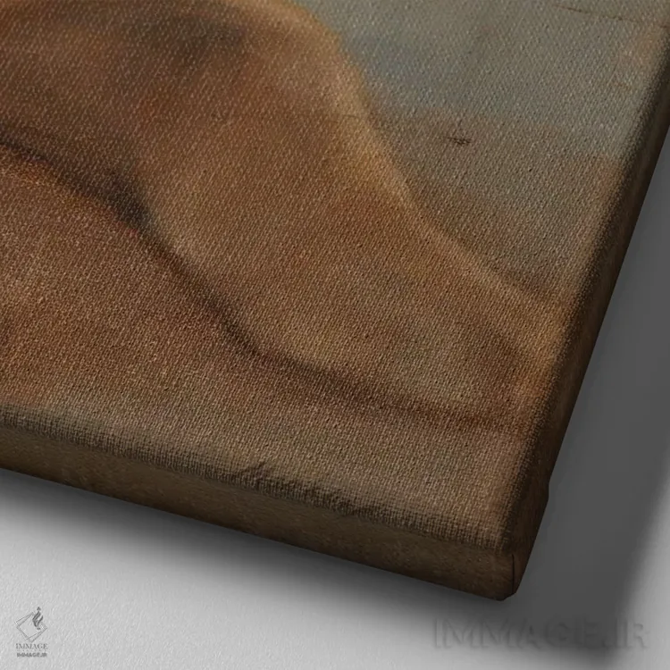 تابلو دکوراتیو رتریور ۲ اثر جولیان مارکو - نمای نزدیک بافت بوم