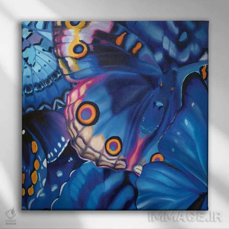 تابلو دکوراتیو شجاعت پروانه ها اثر جولیا رایان - نمای روبهرو روی دیوار