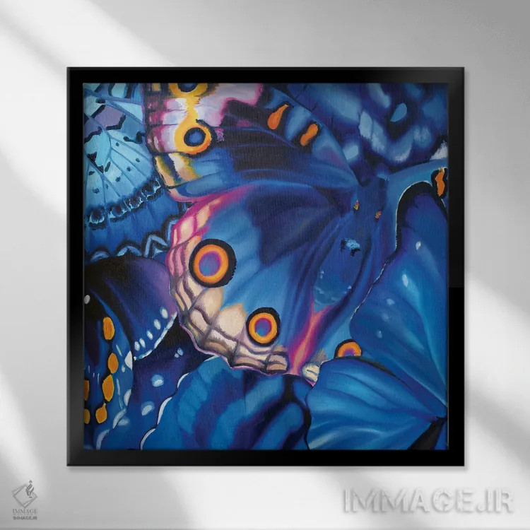 تابلو دکوراتیو شجاعت پروانه ها اثر جولیا رایان - نمای قابدار مشکی