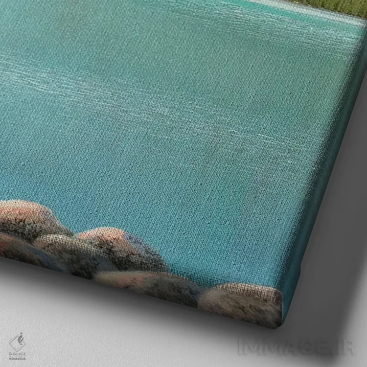 تابلو دکوراتیو در هوای کوهستان اثر جیک وندن برینگک - نمای نزدیک بافت بوم