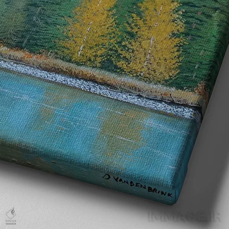 تابلو دکوراتیو نور اکتبر اثر جیک وندن برینگک - نمای نزدیک بافت بوم