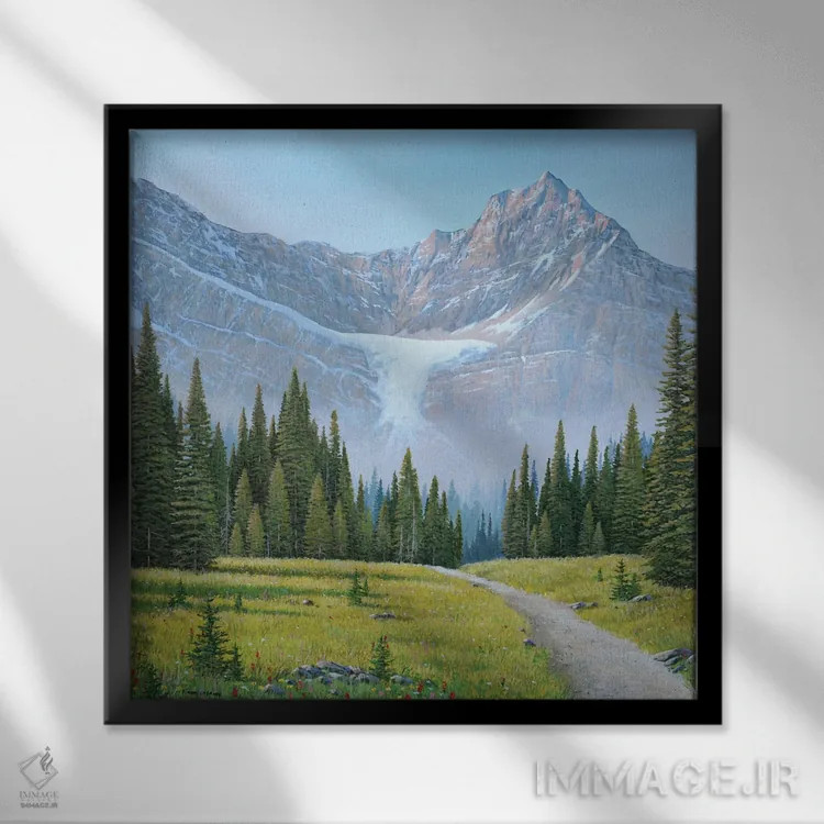 تابلو دکوراتیو باغ یخچالی اثر جیک وندن برینگک - نمای قابدار مشکی