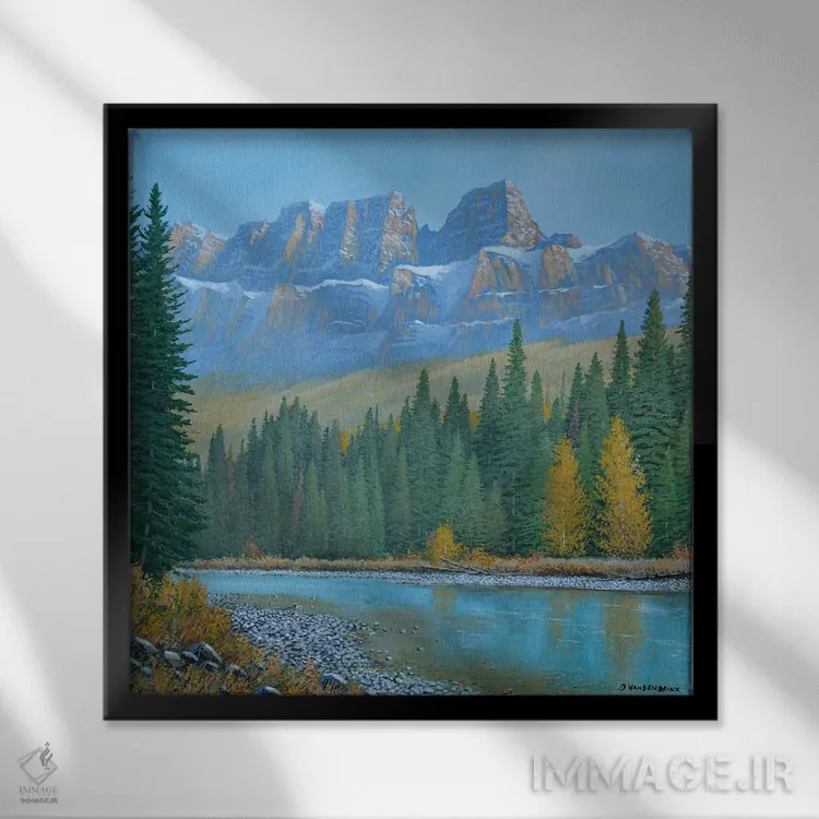 تابلو دکوراتیو نور اکتبر اثر جیک وندن برینگک - نمای قابدار مشکی