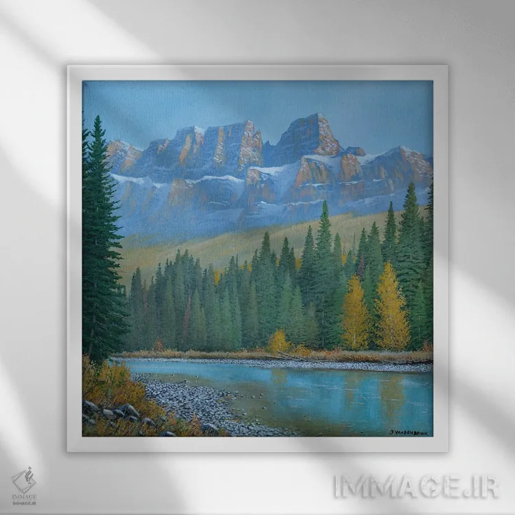 تابلو دکوراتیو نور اکتبر اثر جیک وندن برینگک - نمای قابدار سفید