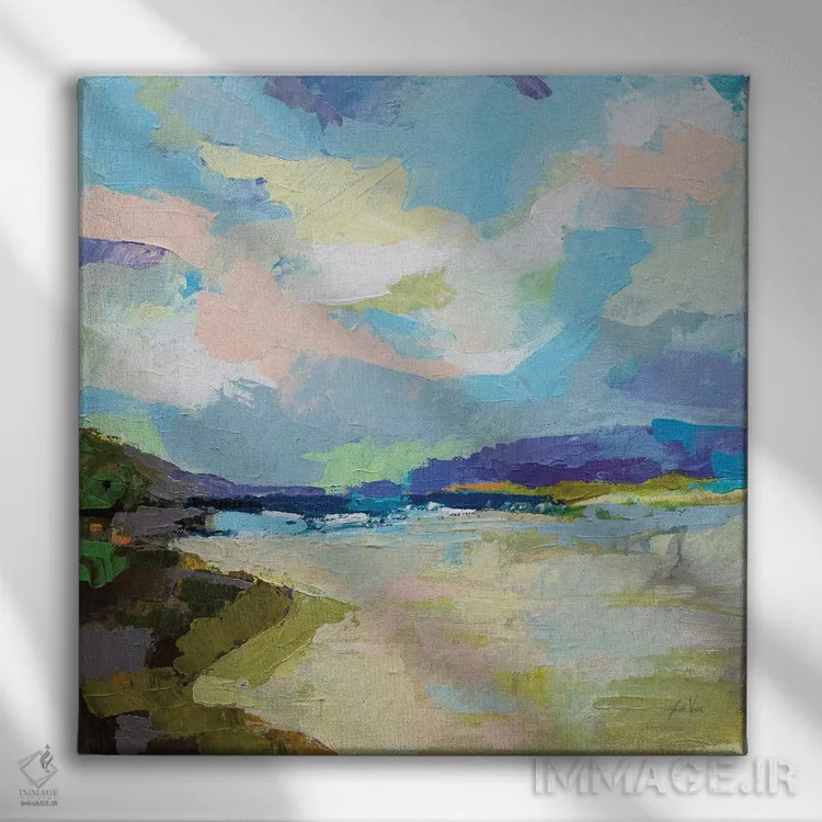 تابلو دکوراتیو ساحل اثر ژانت ورتنتس - نمای روبهرو روی دیوار