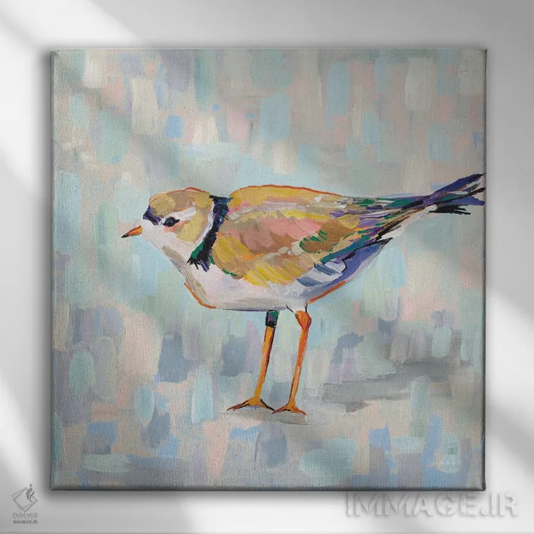 تابلو دکوراتیو چکاوک ساحلی IV نسخه ۲ اثر ژانت ورتنتس - نمای روبهرو روی دیوار