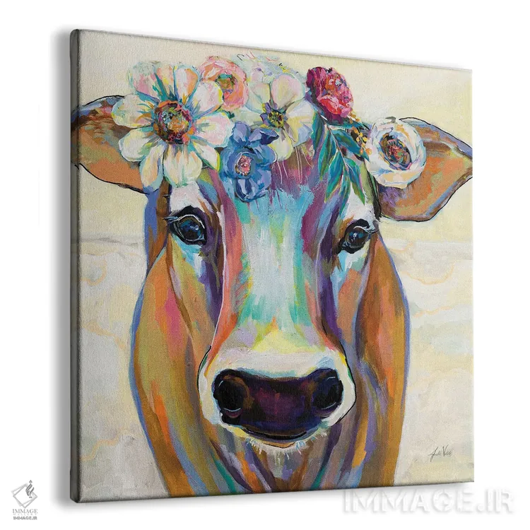 تابلو دکوراتیو زیبارو با گل ها اثر ژانت ورتنتس - نمای پرسپکتیو محصول