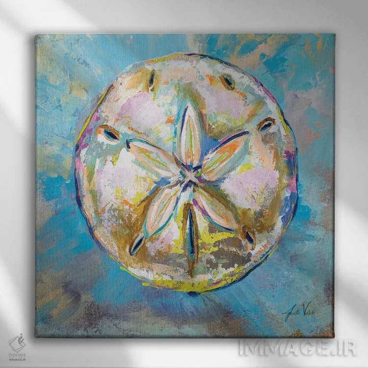 تابلو دکوراتیو دلار شنی اثر ژانت ورتنتس - نمای روبهرو روی دیوار