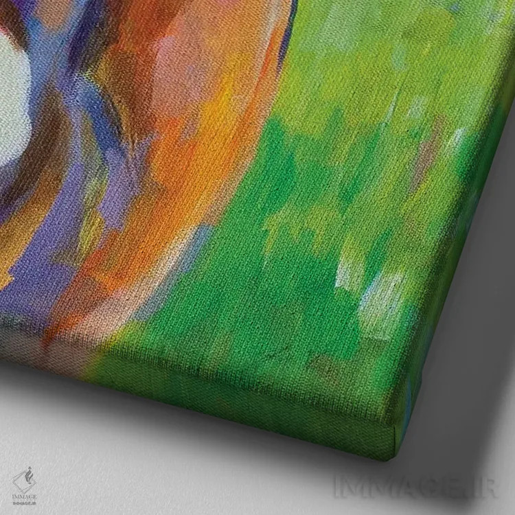 تابلو دکوراتیو زیبارو اثر ژانت ورتنتس - نمای نزدیک بافت بوم