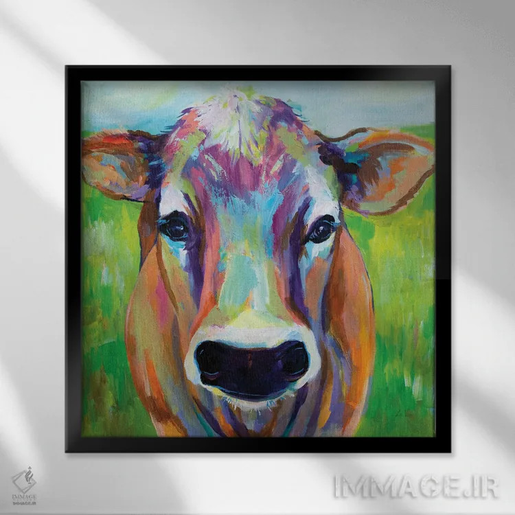 تابلو دکوراتیو زیبارو اثر ژانت ورتنتس - نمای قابدار مشکی