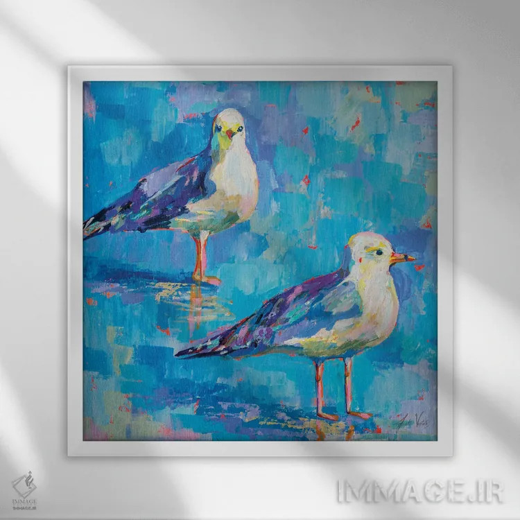 تابلو دکوراتیو پسران تابستان اثر ژانت ورتنتس - نمای قابدار سفید