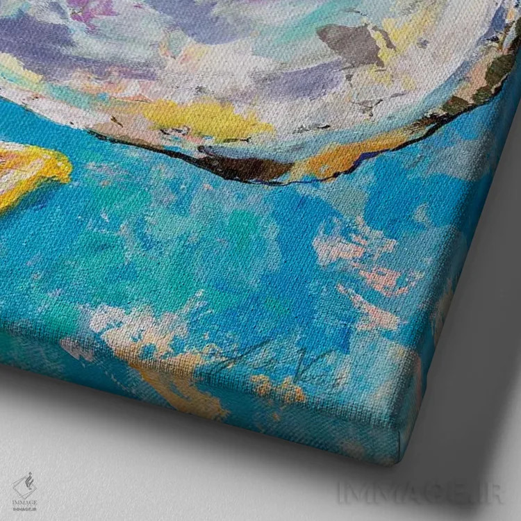 تابلو دکوراتیو خوشمزه اثر ژانت ورتنتس - نمای نزدیک بافت بوم