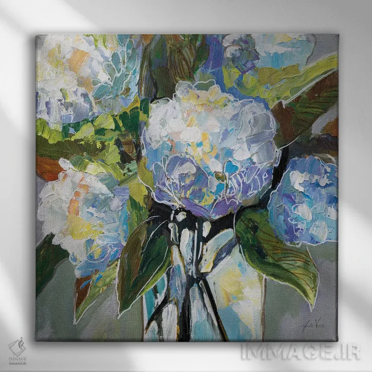 تابلو دکوراتیو پفک ها اثر ژانت ورتنتس - نمای روبهرو روی دیوار