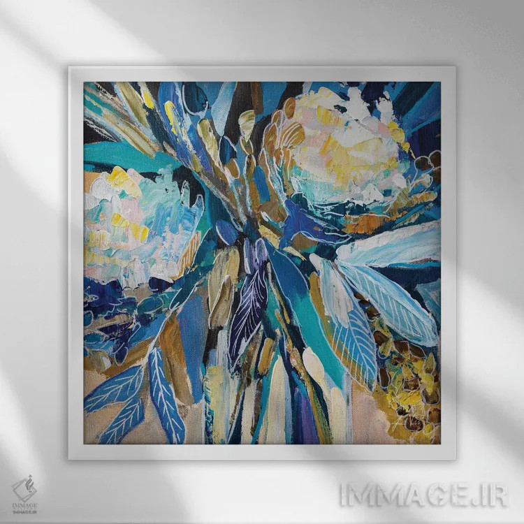 تابلو دکوراتیو پری وینکل اثر ژانت ورتنتس - نمای قابدار سفید