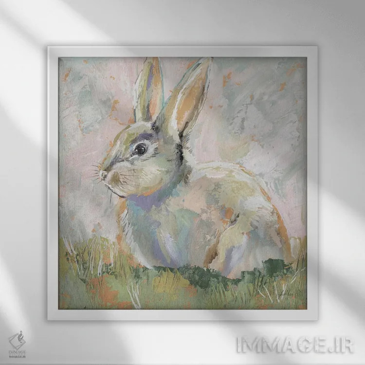 تابلو دکوراتیو پایپر خنثی اثر ژانت ورتنتس - نمای قابدار سفید