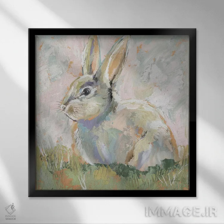 تابلو دکوراتیو پایپر خنثی اثر ژانت ورتنتس - نمای قابدار مشکی