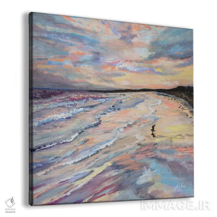 تابلو دکوراتیو برش نوار غروب خورشید اثر ژانت ورتنتس - نمای پرسپکتیو محصول