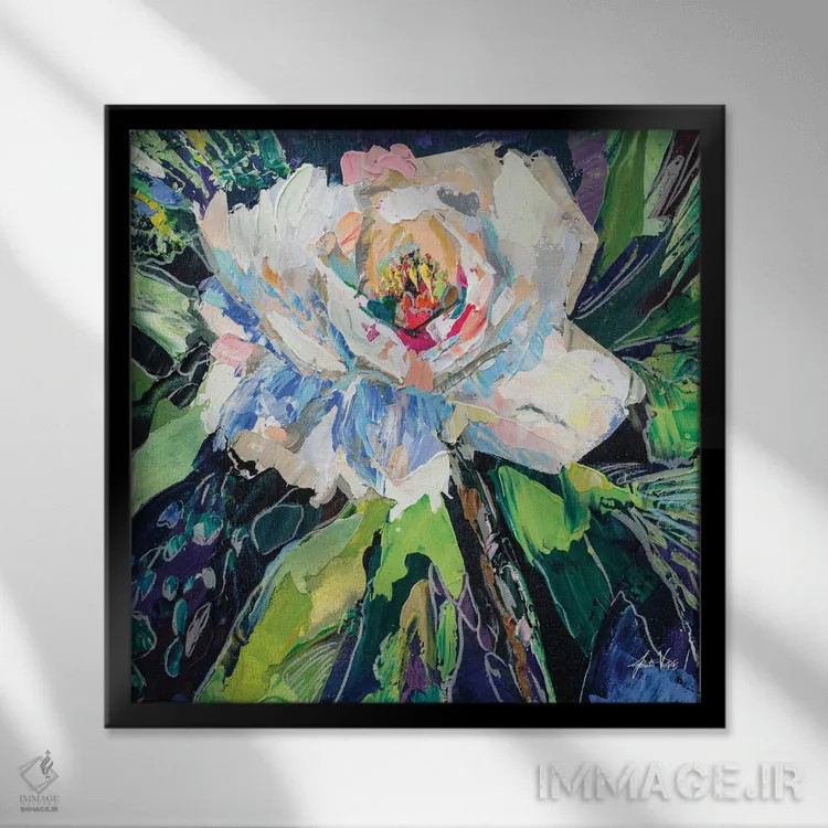 تابلو دکوراتیو تنهایی اثر ژانت ورتنتس - نمای قابدار مشکی