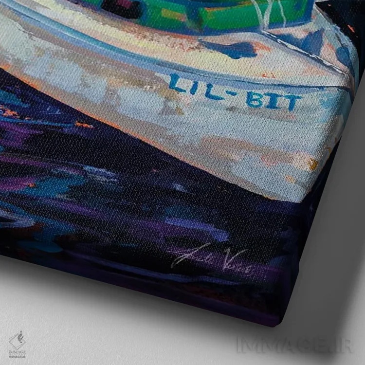 تابلو دکوراتیو یه کم اثر ژانت ورتنتس - نمای نزدیک بافت بوم