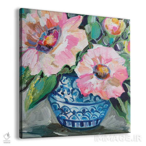 تابلو دکوراتیو دسته گل سیانا اثر ژانت ورتنتس - نمای پرسپکتیو محصول