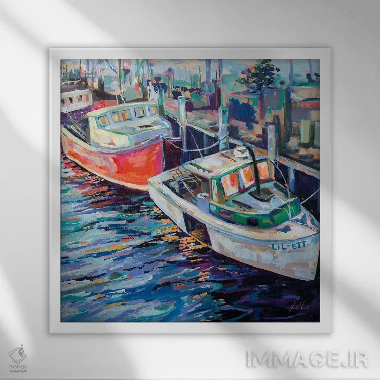 تابلو دکوراتیو یه کم اثر ژانت ورتنتس - نمای قابدار سفید