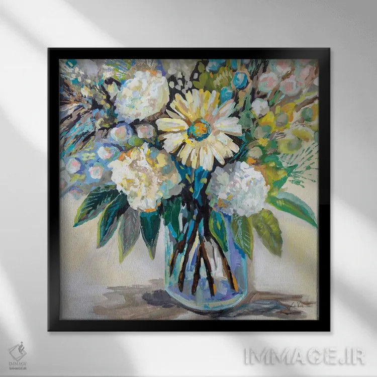 تابلو دکوراتیو تابش آفتاب اثر ژانت ورتنتس - نمای قابدار مشکی