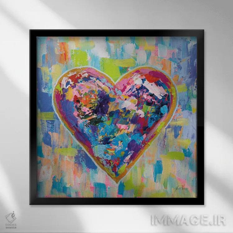 تابلو دکوراتیو عشق پس از شکست عشقی II اثر ژانت ورتنتس - نمای قابدار مشکی