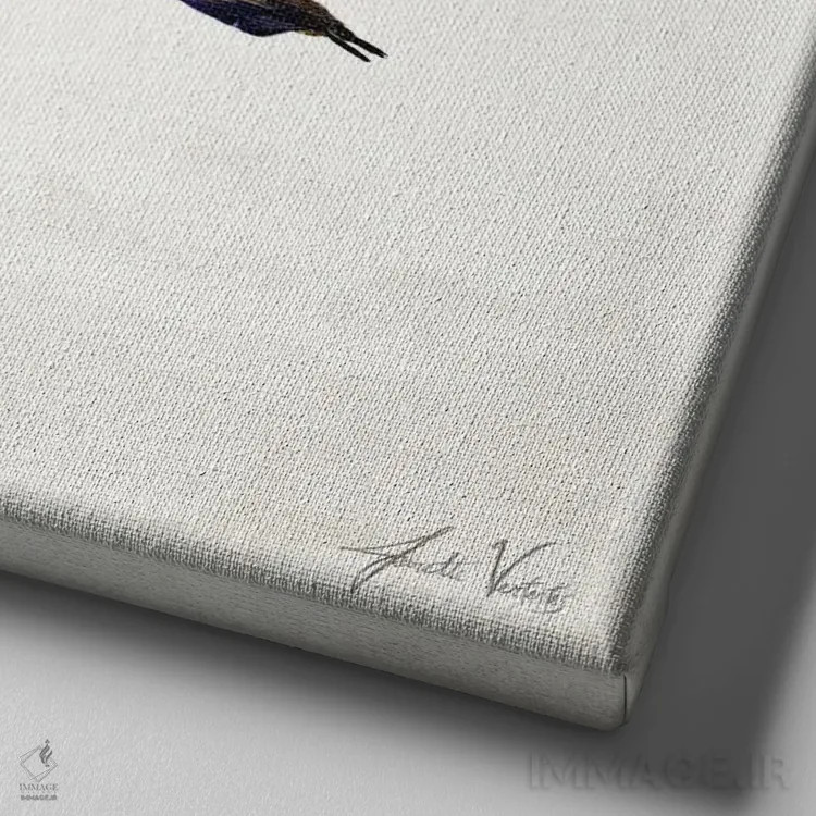 تابلو دکوراتیو چکاوک ساحلی II اثر ژانت ورتنتس - نمای نزدیک بافت بوم