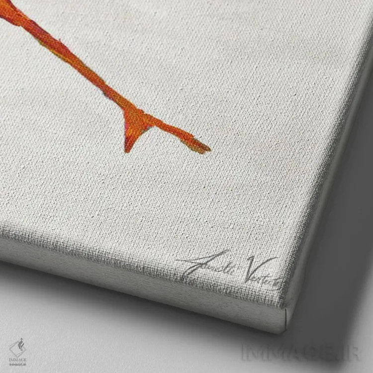 تابلو دکوراتیو چکاوک ساحلی I اثر ژانت ورتنتس - نمای نزدیک بافت بوم