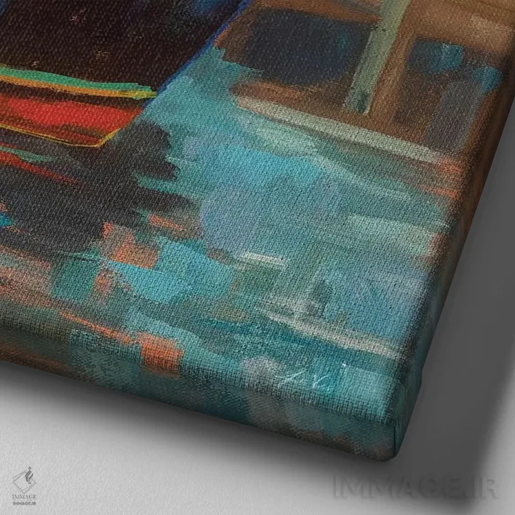 تابلو دکوراتیو باربارا آن اثر ژانت ورتنتس - نمای نزدیک بافت بوم