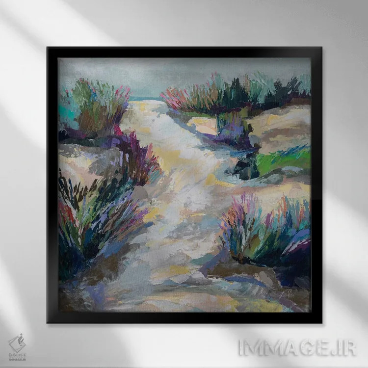 تابلو دکوراتیو نسیم تابستانی اثر ژانت ورتنتس - نمای قابدار مشکی