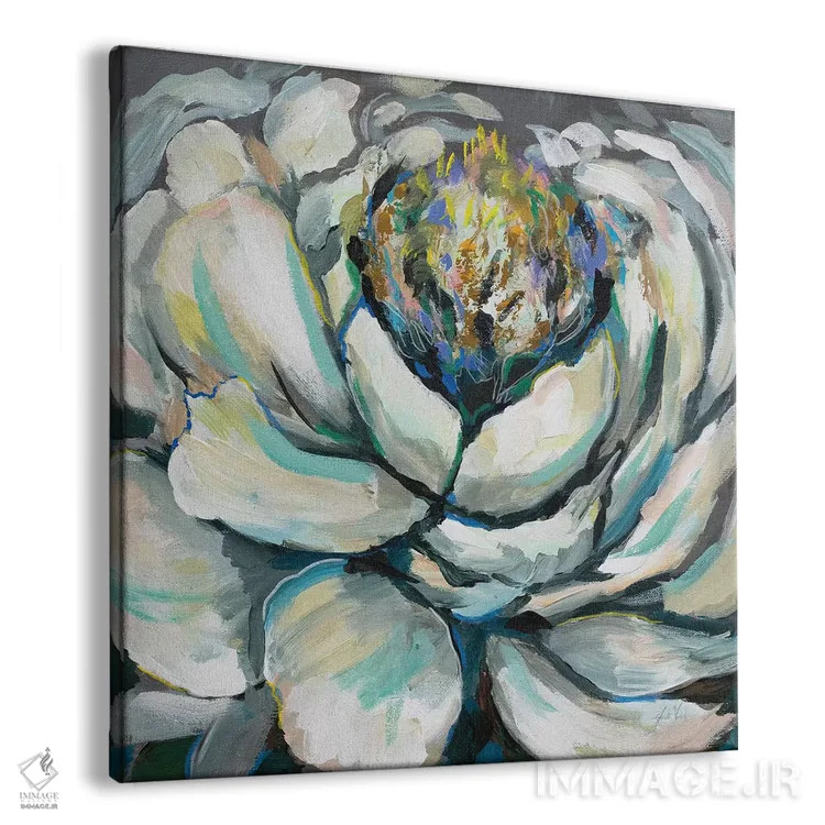 تابلو انتزاعی شکوفه II اثر ژانت ورتنتس - نمای پرسپکتیو محصول