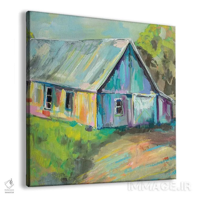 تابلو دکوراتیو رفتن به روستا I اثر ژانت ورتنتس - نمای پرسپکتیو محصول